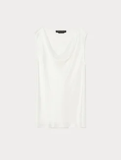 Marina Rinaldi Bluse | Collezione Elegante*Top in crêpe envers satin BIANCO