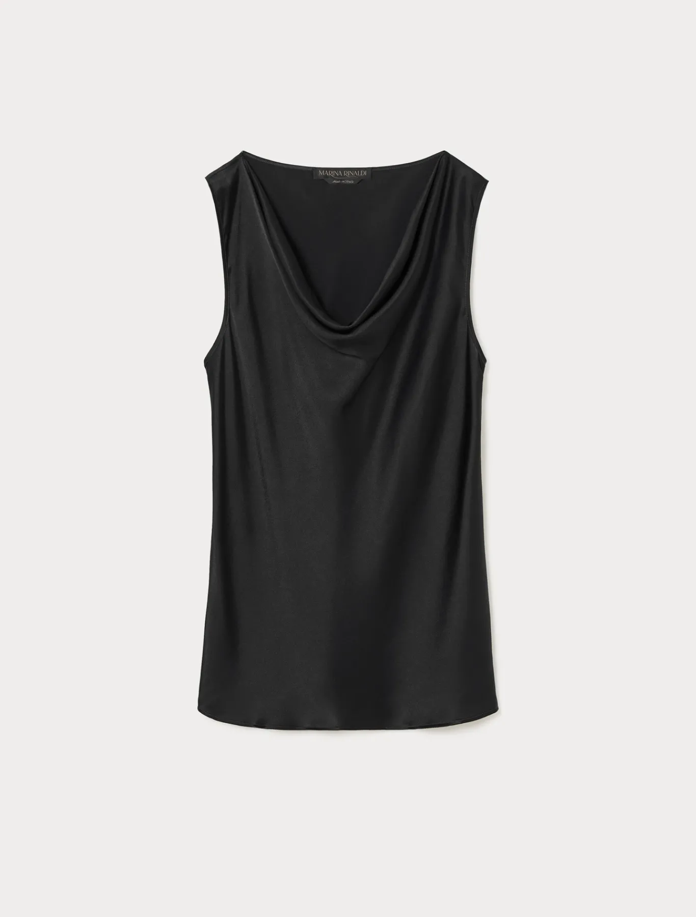 Marina Rinaldi Bluse | Camicie & Bluse*Top in crêpe envers satin NERO