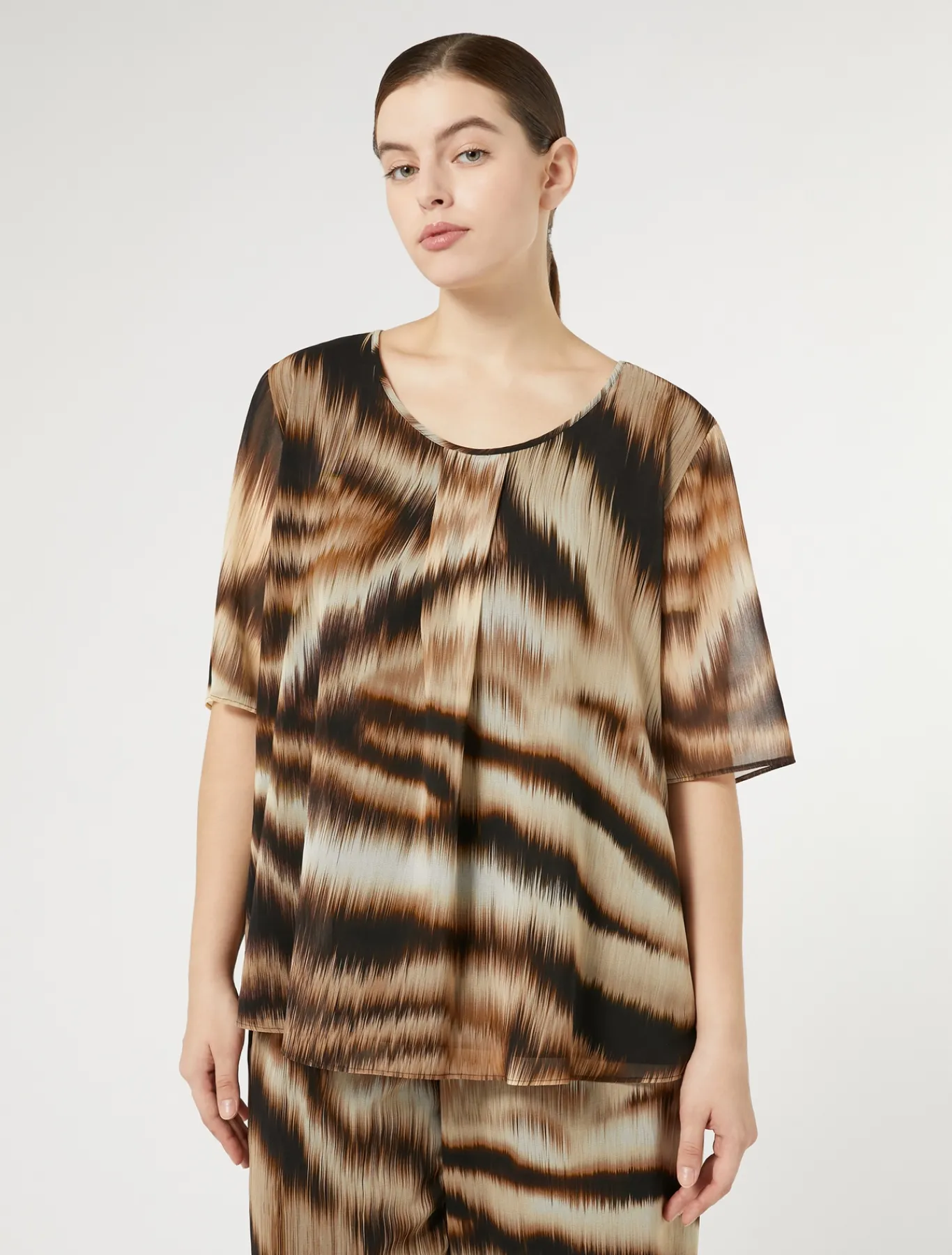Marina Rinaldi Bluse | Selezione Elegante*Top in georgette NERO