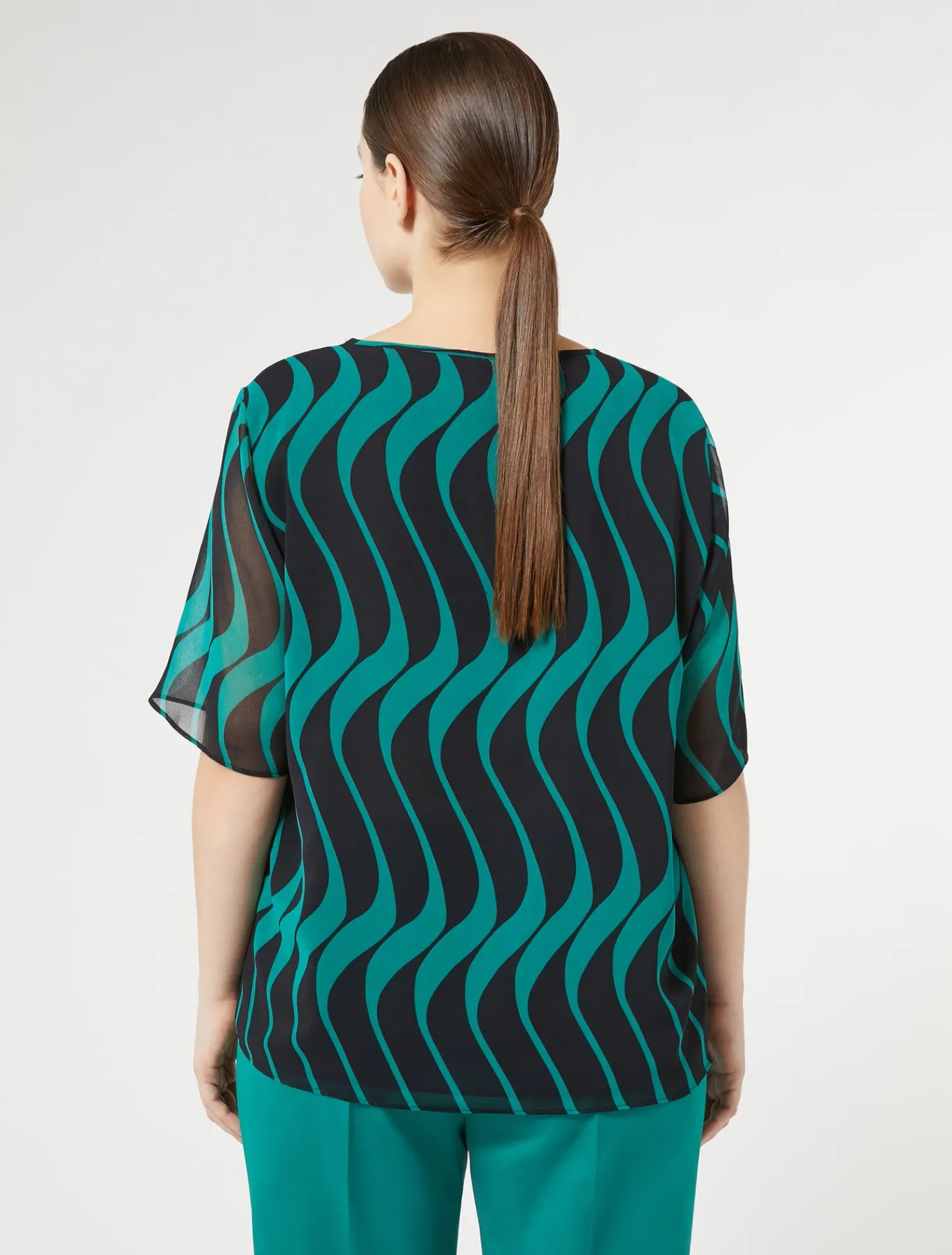 Marina Rinaldi Bluse | Selezione Elegante*Top in georgette BLUMARINO