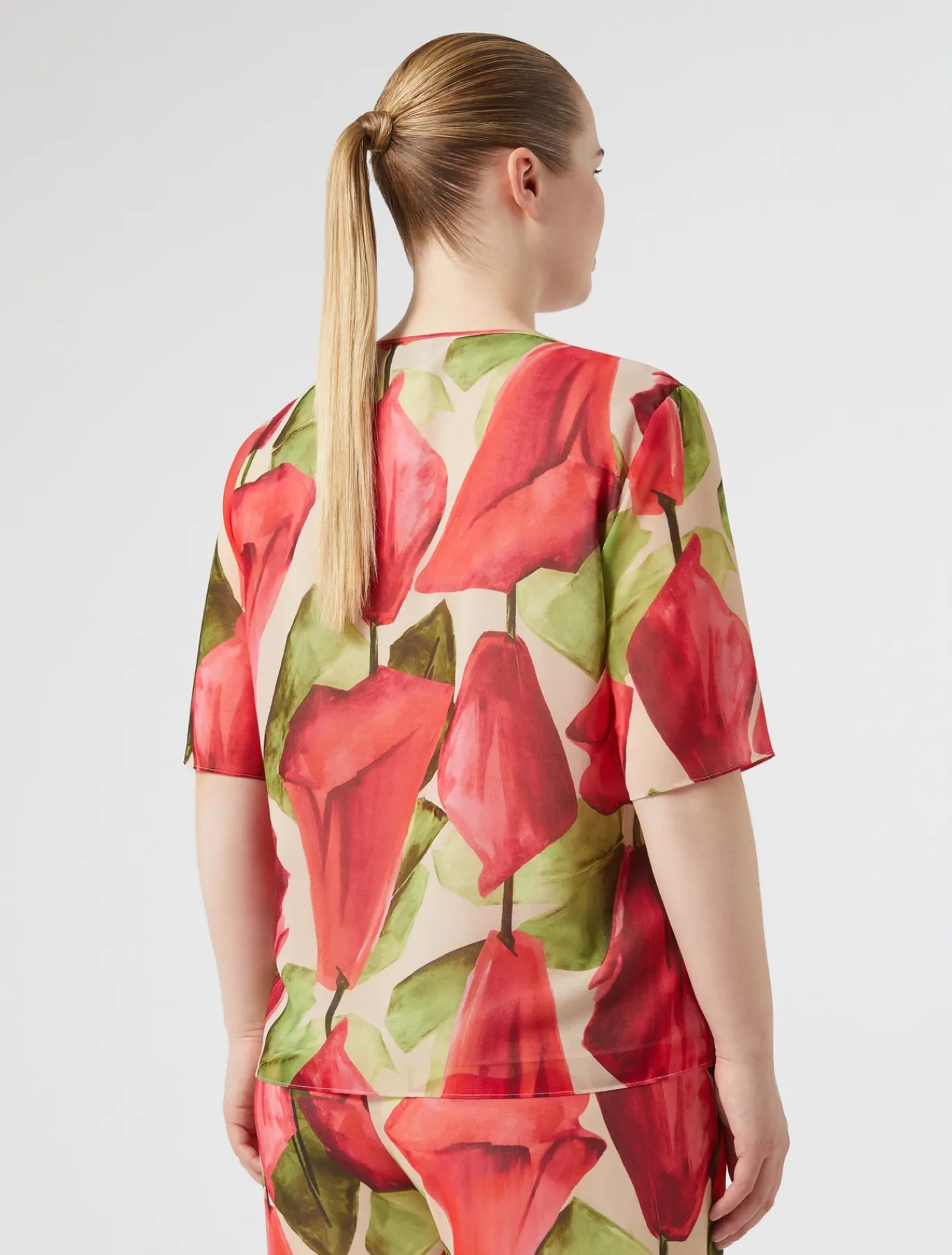 Marina Rinaldi Bluse | Selezione Elegante*Top in georgette stampata ROSA