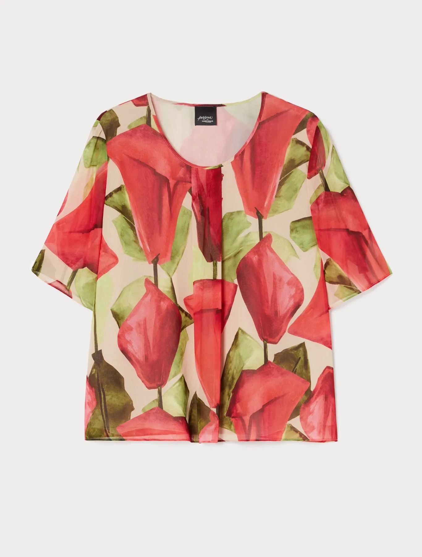 Marina Rinaldi Bluse | Selezione Elegante*Top in georgette stampata ROSA