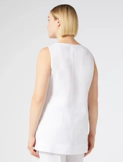 Marina Rinaldi Top & T-Shirt | Top & T-Shirt*Top in lino BIANCOOTTICO