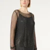 Marina Rinaldi Top & T-Shirt | Top & T-Shirt*Top in rete con strass NERO