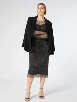 Marina Rinaldi Top & T-Shirt | Top & T-Shirt*Top in rete con strass NERO