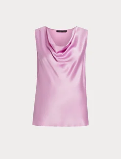 Marina Rinaldi Bluse | Collezione Elegante*Top in satin con drappeggio ROSA