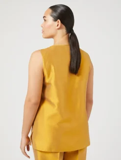 Marina Rinaldi Bluse | Top & T-Shirt*Top in shantung leggero ORO