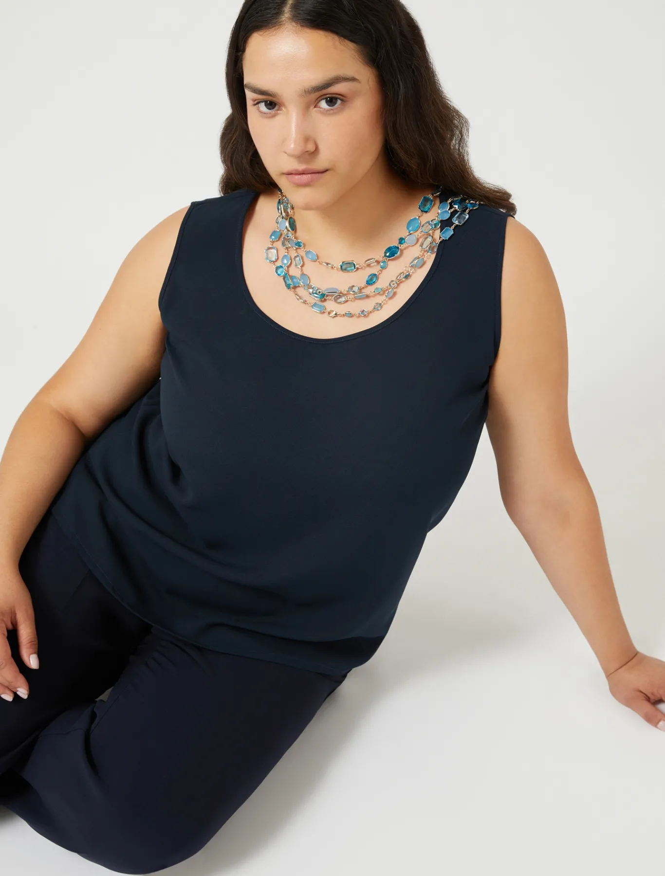 Marina Rinaldi Camicie & Bluse | Camicie & Bluse*Top in tessuto fluido BLUMARINO