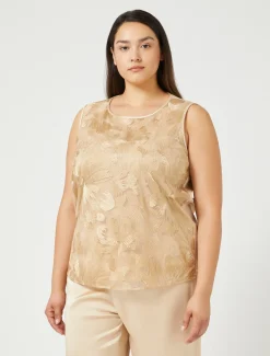 Marina Rinaldi Bluse | Top & T-Shirt*Top in tulle ricamato OROCHIARO