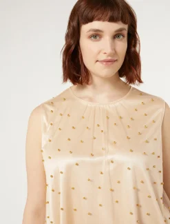 Marina Rinaldi Bluse | Camicie & Bluse*Top in tulle ricamato GIALLOTENUE
