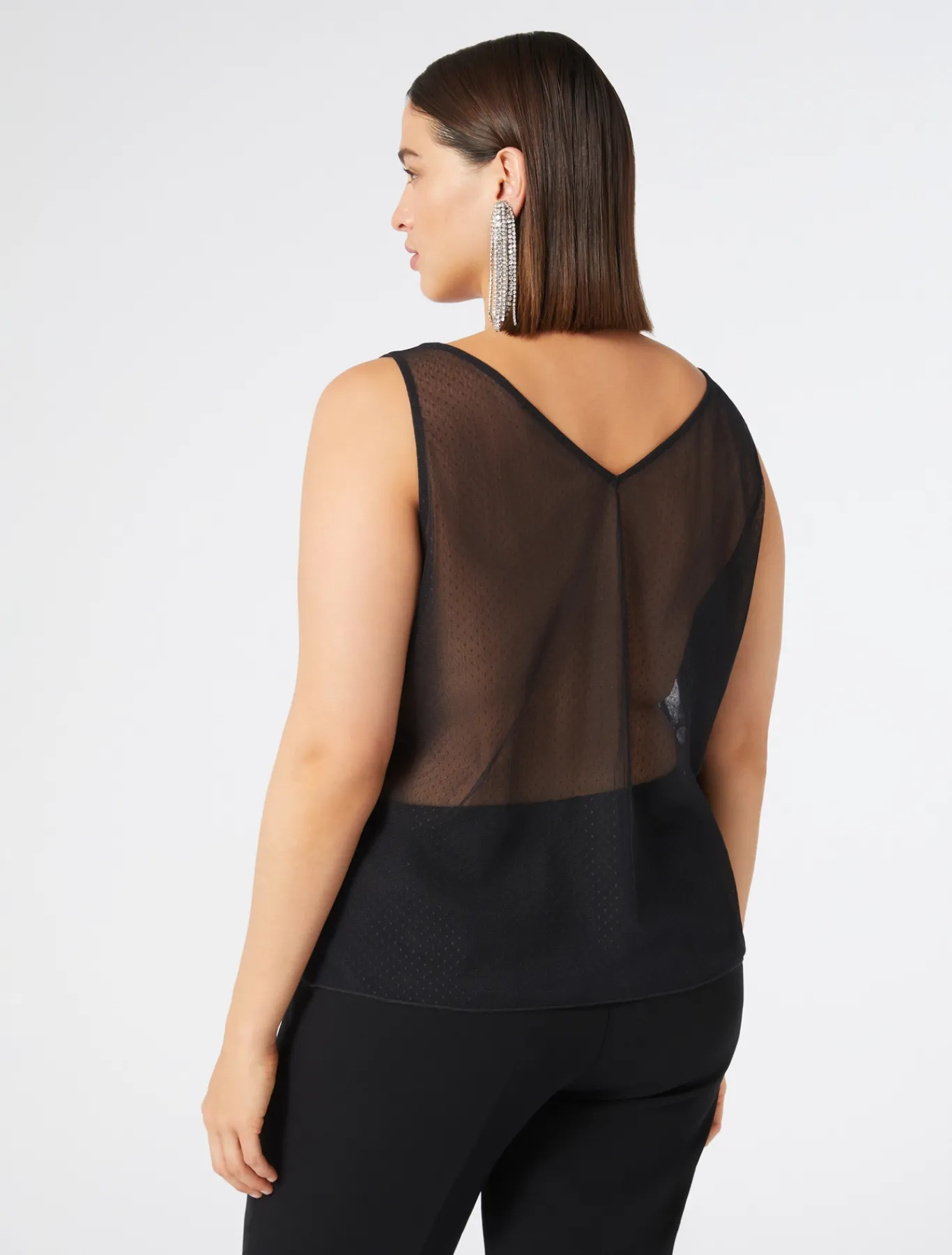 Marina Rinaldi Accessori | Accessori*Top in tulle ricamato NERO