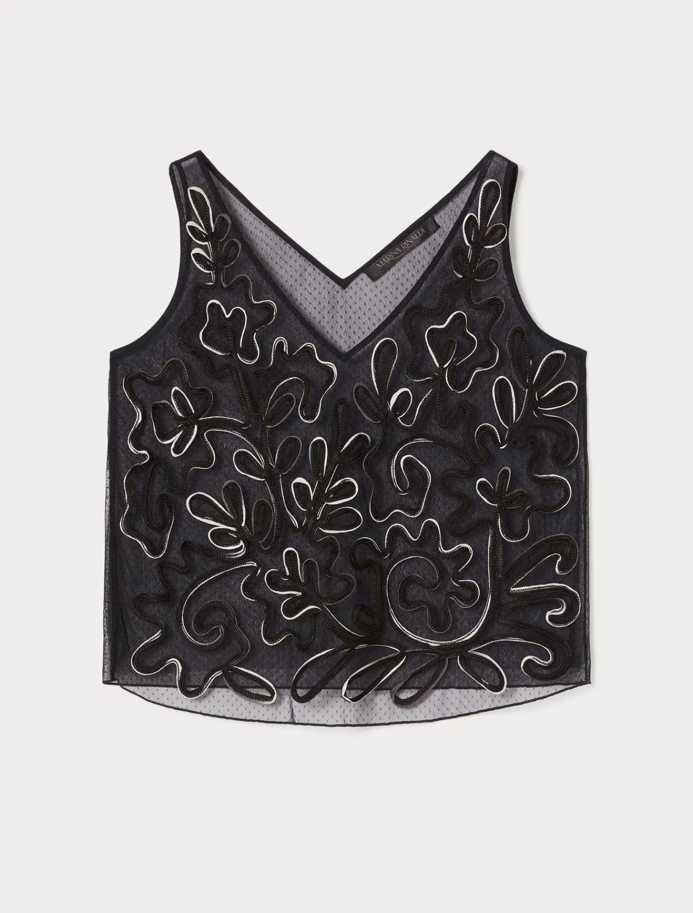 Marina Rinaldi Accessori | Accessori*Top in tulle ricamato NERO