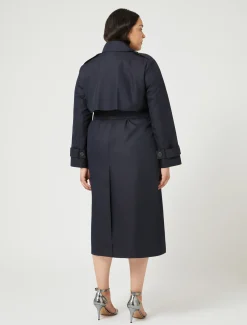 Marina Rinaldi Cappotti & Trench | Cappotti & Trench*Trench impermeabile in misto cotone BLUNOTTE