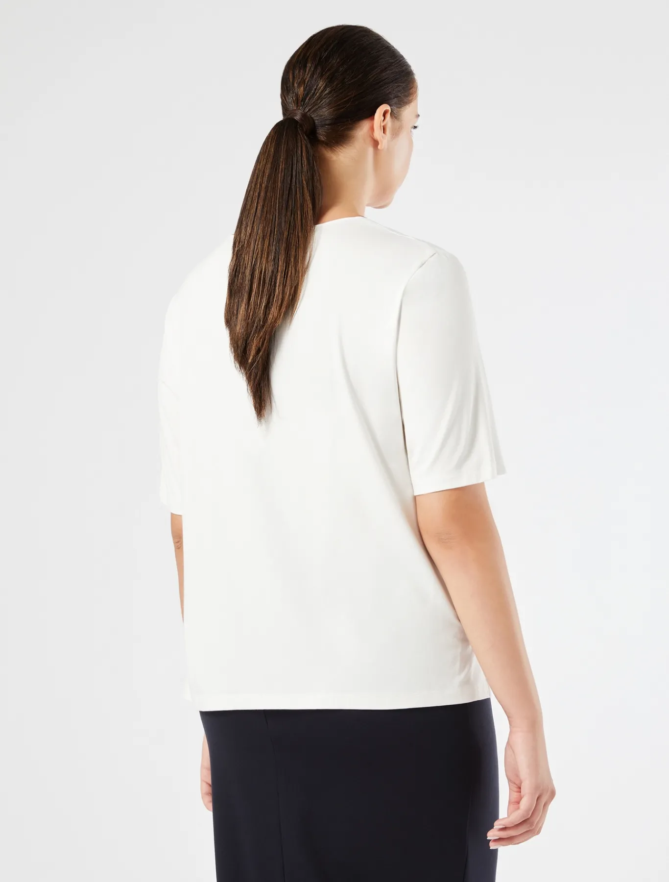 Marina Rinaldi Top & T-Shirt | Top & T-Shirt*T-shirt in jersey, acetato e seta BIANCO