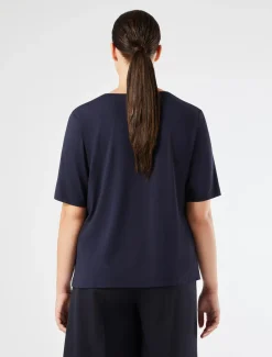 Marina Rinaldi Top & T-Shirt | Top & T-Shirt*T-shirt in jersey, acetato e seta BLUMARINO
