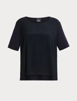 Marina Rinaldi Top & T-Shirt | Top & T-Shirt*T-shirt in jersey, acetato e seta BLUMARINO