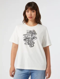 Marina Rinaldi Top & T-Shirt | Top & T-Shirt*T-shirt in jersey con ricamo BIANCO