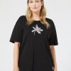 Marina Rinaldi Top & T-Shirt | Top & T-Shirt*T-shirt in jersey con ricamo NERO