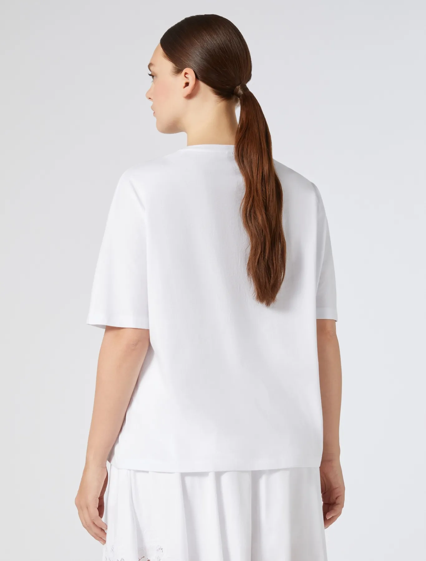 Marina Rinaldi Top & T-Shirt | Top & T-Shirt*T-shirt in jersey con ricamo BIANCOOTTICO