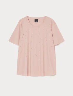 Marina Rinaldi Top & T-Shirt | Top & T-Shirt*T-shirt in jersey con ricamo ROSA
