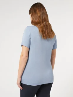 Marina Rinaldi Top & T-Shirt | Top & T-Shirt*T-shirt in jersey con ricami AZZURRO
