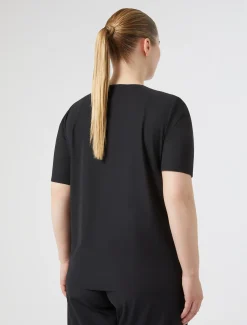 Marina Rinaldi Top & T-Shirt | Top & T-Shirt*T-shirt in jersey con ricamo NERO