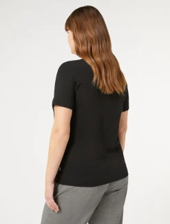 Marina Rinaldi Top & T-Shirt | Top & T-Shirt*T-shirt in jersey con ricami NERO