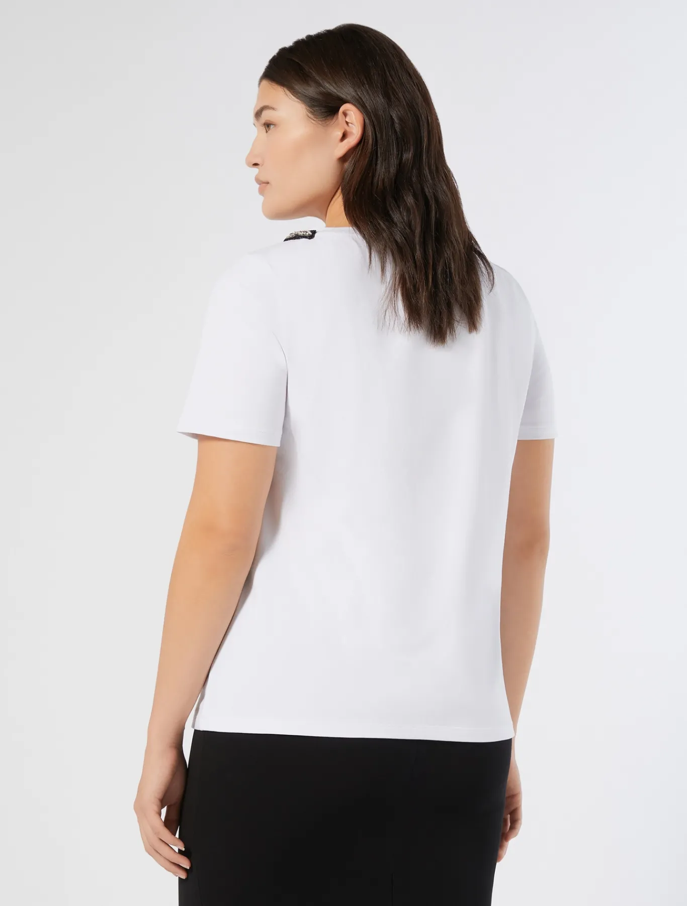 Marina Rinaldi Top & T-Shirt | Top & T-Shirt*T-shirt in jersey con ricamo BIANCOOTTICO