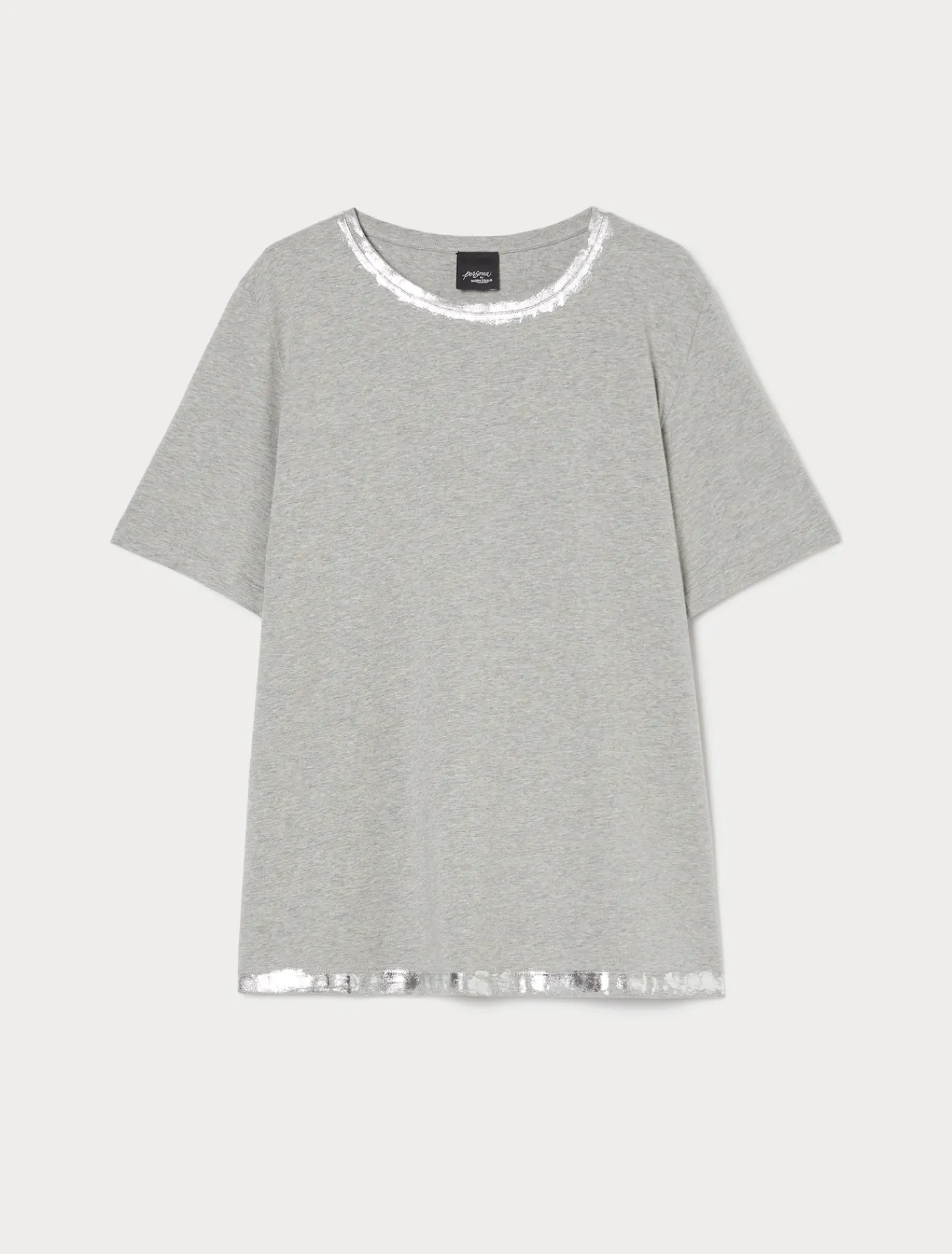 Marina Rinaldi Top & T-Shirt | Top & T-Shirt*T-shirt in jersey con ricamo GRIGIOMEDIO