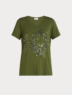 Marina Rinaldi Top & T-Shirt | Top & T-Shirt*T-shirt in jersey con ricami VERDE