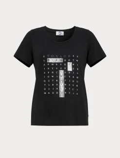 Marina Rinaldi Top & T-Shirt | Top & T-Shirt*T-shirt in jersey con ricami NERO