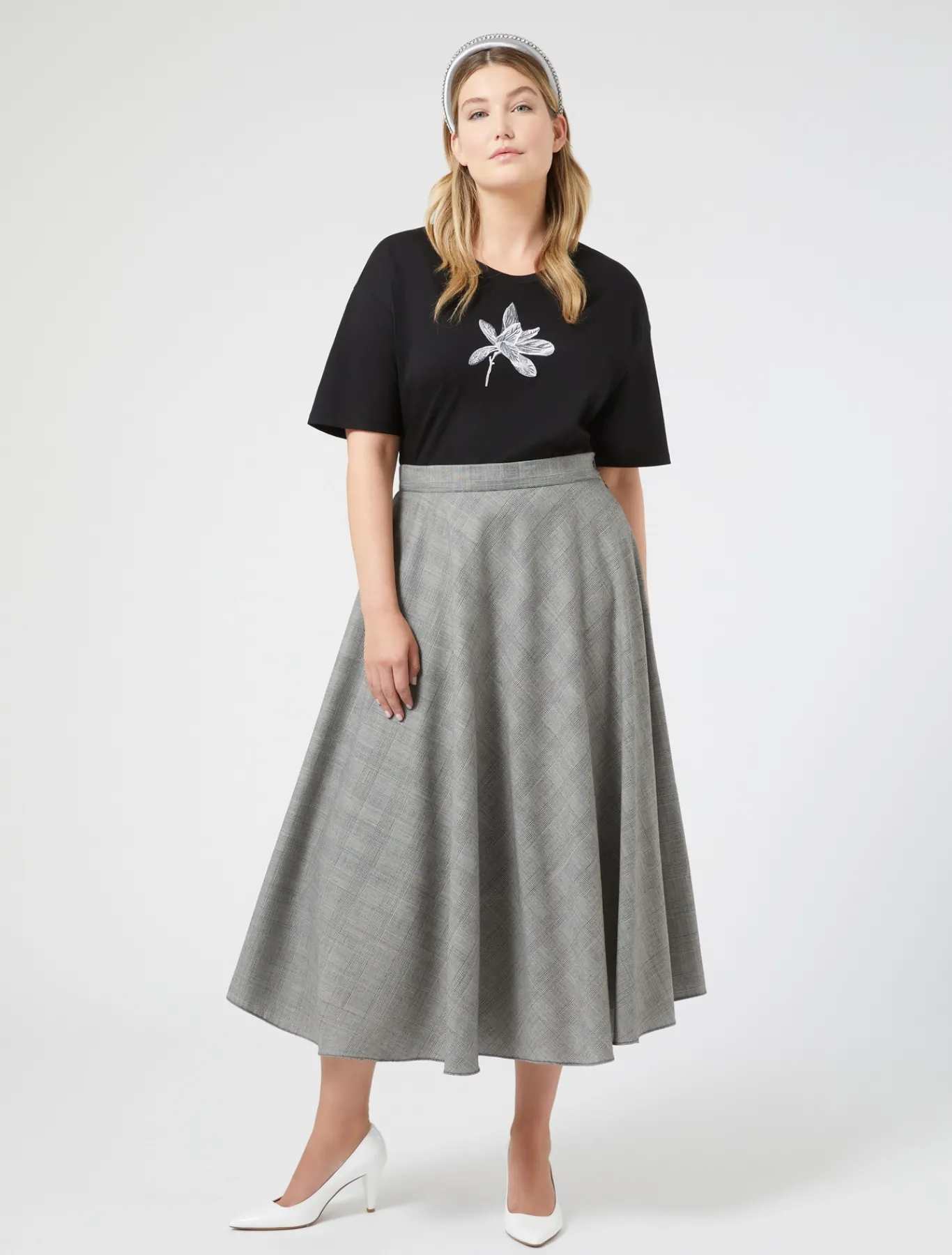 Marina Rinaldi Top & T-Shirt | Top & T-Shirt*T-shirt in jersey con ricamo NERO