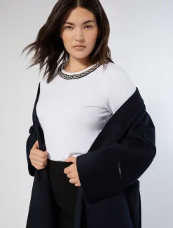 Marina Rinaldi Top & T-Shirt | Top & T-Shirt*T-shirt in jersey con ricamo BIANCOOTTICO