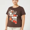 Marina Rinaldi Top & T-Shirt | Top & T-Shirt*T-shirt in jersey con stampa CIOCCOLATO