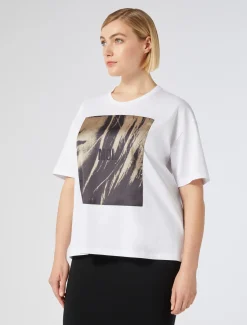 Marina Rinaldi Top & T-Shirt | Top & T-Shirt*T-shirt in jersey con stampa BIANCOOTTICO
