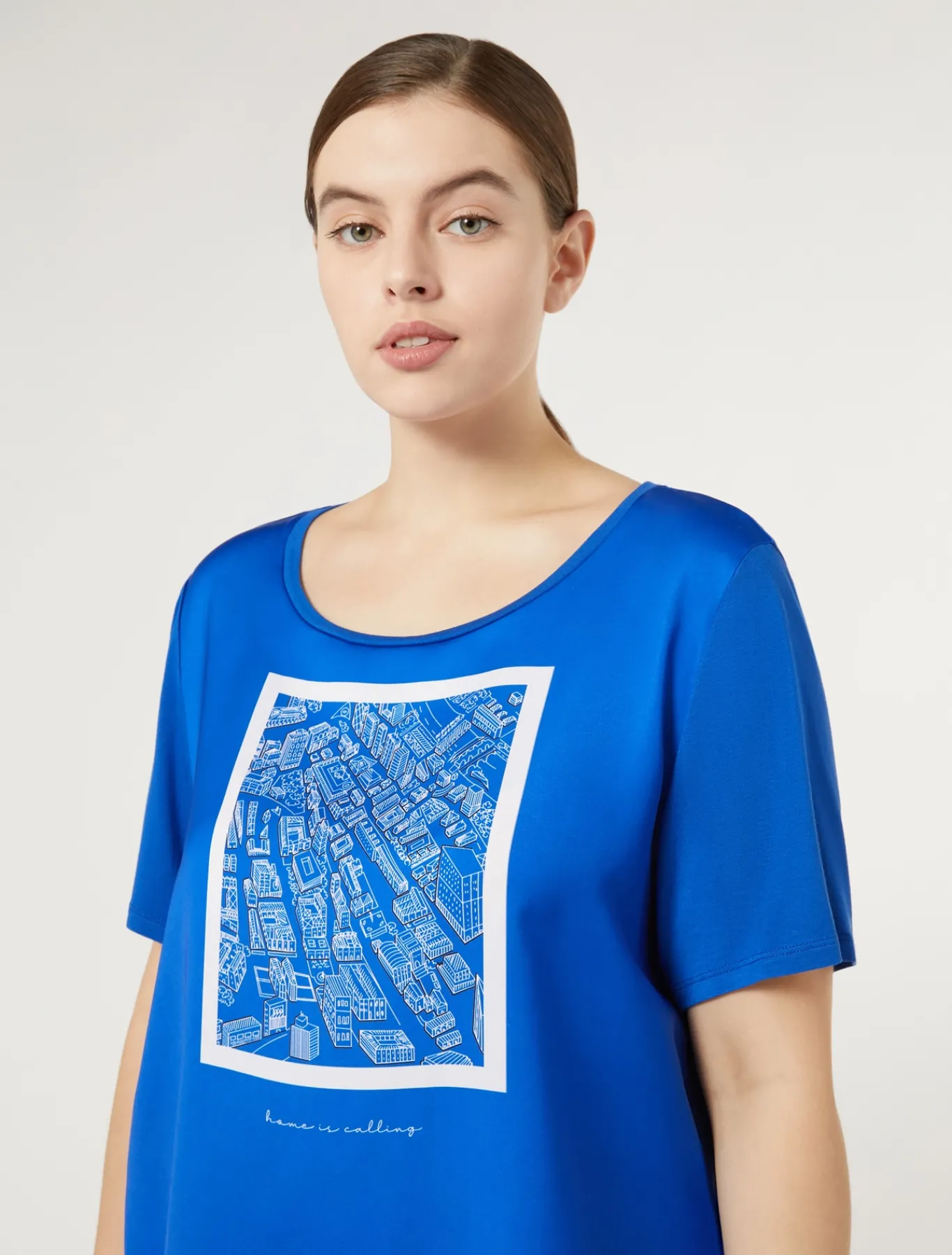 Marina Rinaldi Top & T-Shirt | Top & T-Shirt*T-shirt in jersey con stampa BLUETTE