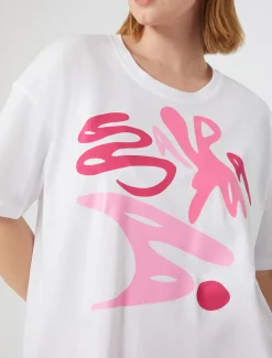 Marina Rinaldi Top & T-Shirt | Top & T-Shirt*T-shirt in jersey con stampa BIANCOOTTICO