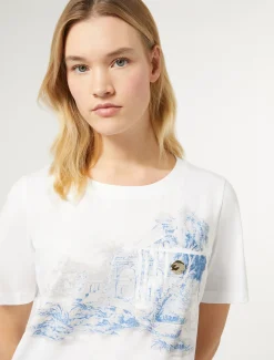Marina Rinaldi Top & T-Shirt | Top & T-Shirt*T-shirt in jersey con stampa BIANCOOTTICO