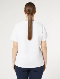 Marina Rinaldi Top & T-Shirt | Top & T-Shirt*T-shirt in jersey con stampa BIANCO