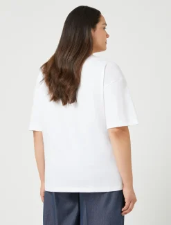 Marina Rinaldi Top & T-Shirt | Top & T-Shirt*T-shirt in jersey con stampa BIANCOOTTICO