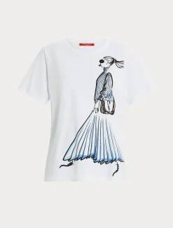Marina Rinaldi Top & T-Shirt | Top & T-Shirt*T-shirt in jersey con stampa BIANCO