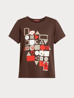Marina Rinaldi Top & T-Shirt | Top & T-Shirt*T-shirt in jersey con stampa CIOCCOLATO