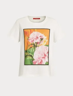 Marina Rinaldi Top & T-Shirt | Top & T-Shirt*T-shirt in jersey con stampa BIANCO