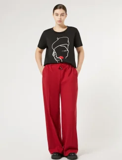 Marina Rinaldi Top & T-Shirt | Top & T-Shirt*T-shirt in jersey con stampa NERO