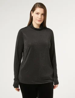 Marina Rinaldi Top & T-Shirt | Top & T-Shirt*T-shirt in jersey con strass NERO