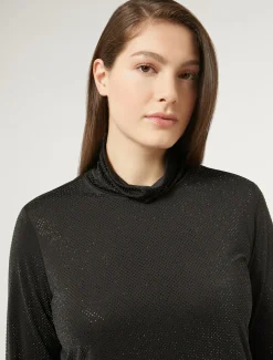 Marina Rinaldi Top & T-Shirt | Top & T-Shirt*T-shirt in jersey con strass NERO