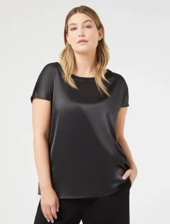 Marina Rinaldi Top & T-Shirt | Top & T-Shirt*T-shirt in jersey crêpe NERO