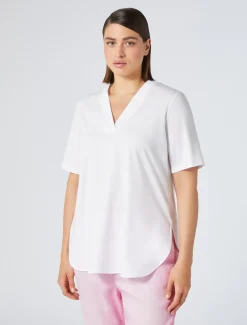 Marina Rinaldi Top & T-Shirt | Top & T-Shirt*T-shirt in jersey di cotone BIANCOOTTICO