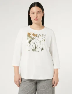 Marina Rinaldi Top & T-Shirt | Top & T-Shirt*T-shirt in jersey di cotone stretch BIANCO