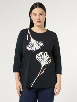 Marina Rinaldi Top & T-Shirt | Top & T-Shirt*T-shirt in jersey di cotone stretch BLUMARINO